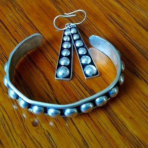 Sterling mexico 925 bracelet and earring set